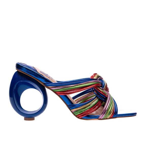 Ninety Union Shoes - Ninety Union Brazil Square Toe Mule, Blue Multi, 9
